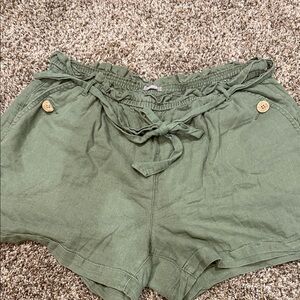 Maurices High Waist Green Women's Shorts
